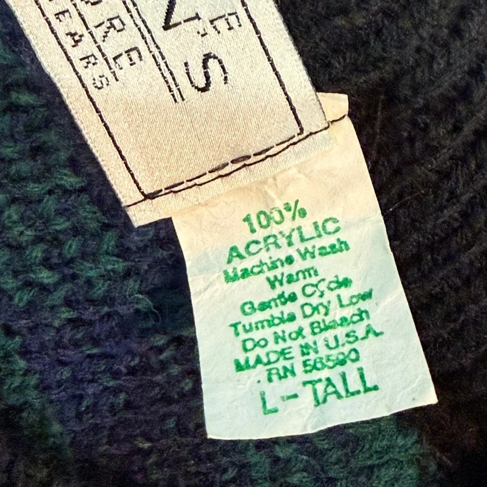 VTG The Mens Store Sears Southwestern Geometric Aztec Sweater Mens L‎ Tall 90s